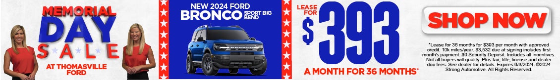 2024 Bronco Sport Big Bend $393/mo. for 36 mos. Shop Now.
