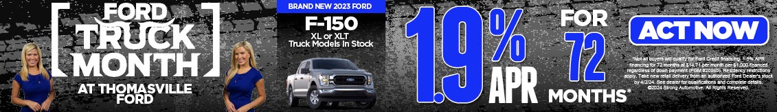 New 2023 Ford F-150 XL or XLT Truck Models - 1.9% APR* - Act Now