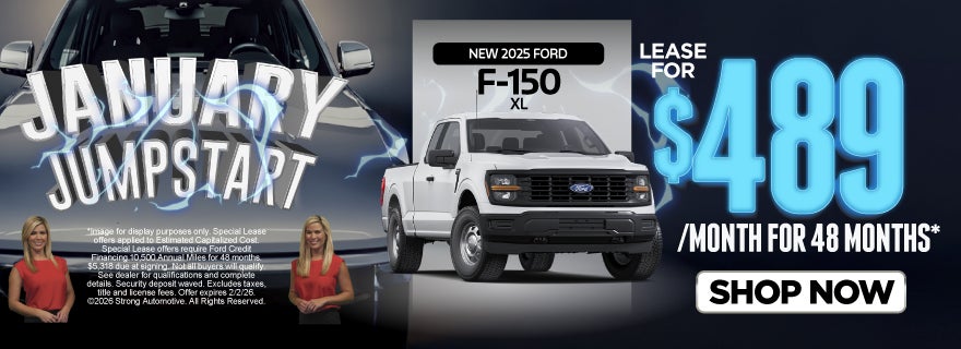 NEW 2025 FORD F-150 XL	LEASE $489 A MO/ 48 MONTHS*