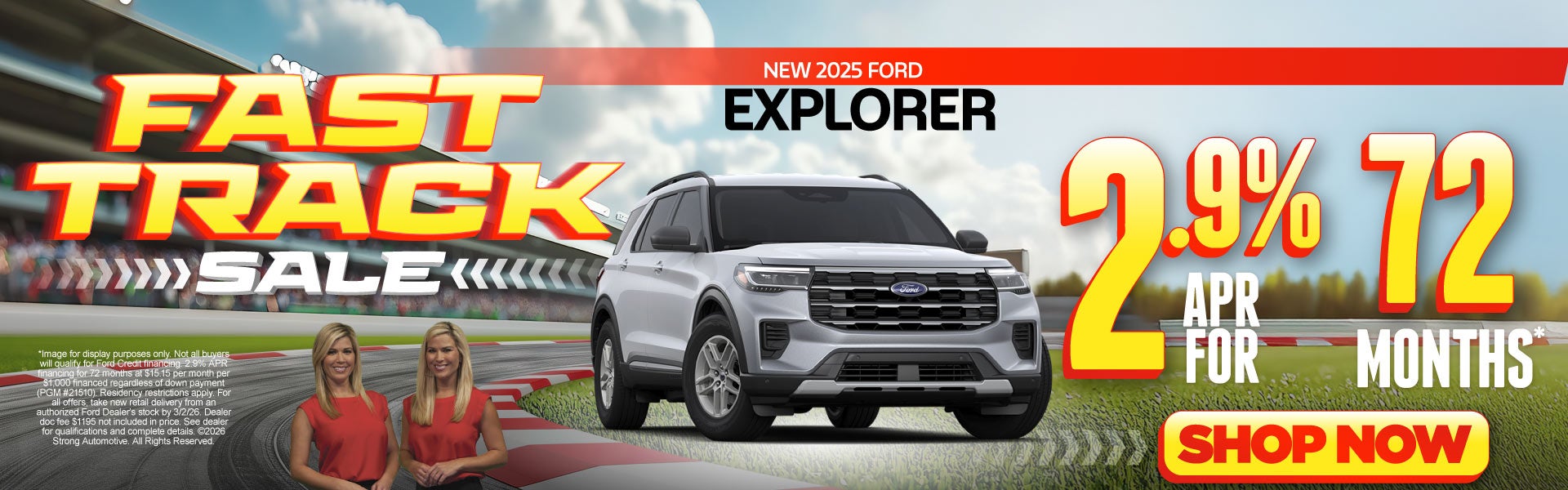 NEW 2025 EXPLORER 	2.9% apr / 72 MO*