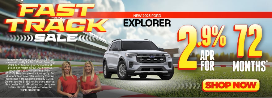 NEW 2025 EXPLORER 	2.9% apr / 72 MO*