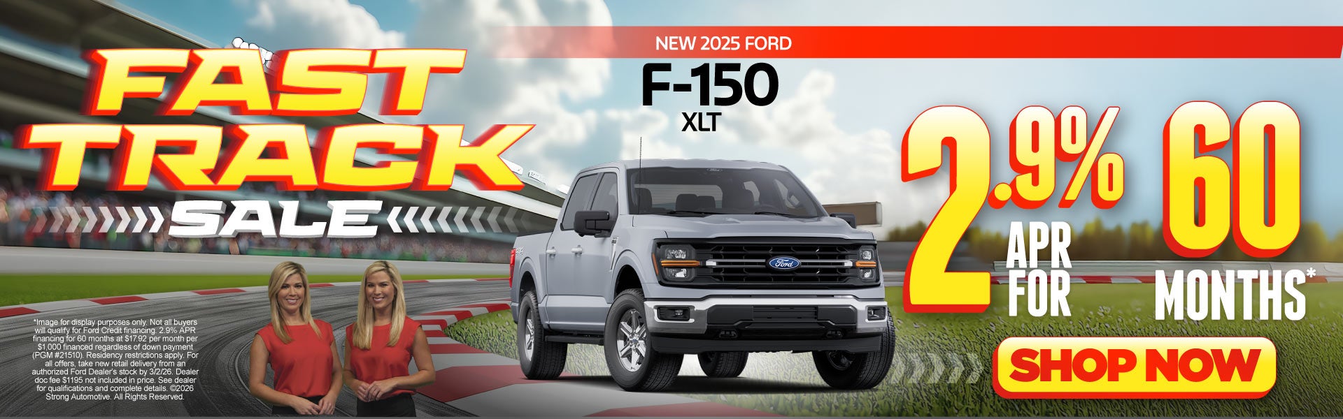 NEW 2025 FORD F-150 XLT	2.9% apr / 60 MO*