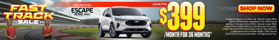 NEW 2025 ESCAPE ACTIVE AWD	LEASE $399 A MO/ 36 MO*