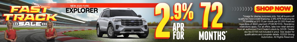 NEW 2025 EXPLORER 2.9% apr / 72 MO*
