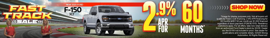 NEW 2025 FORD F-150 XLT	2.9% apr / 60 MO*