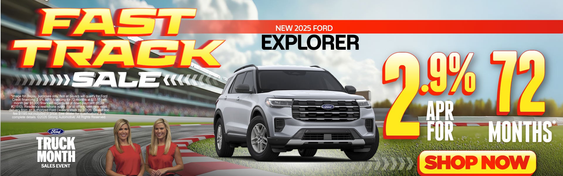 NEW 2025 EXPLORER 	2.9% apr / 72 MO*