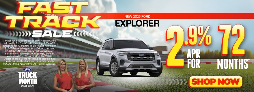 NEW 2025 EXPLORER 	2.9% apr / 72 MO*
