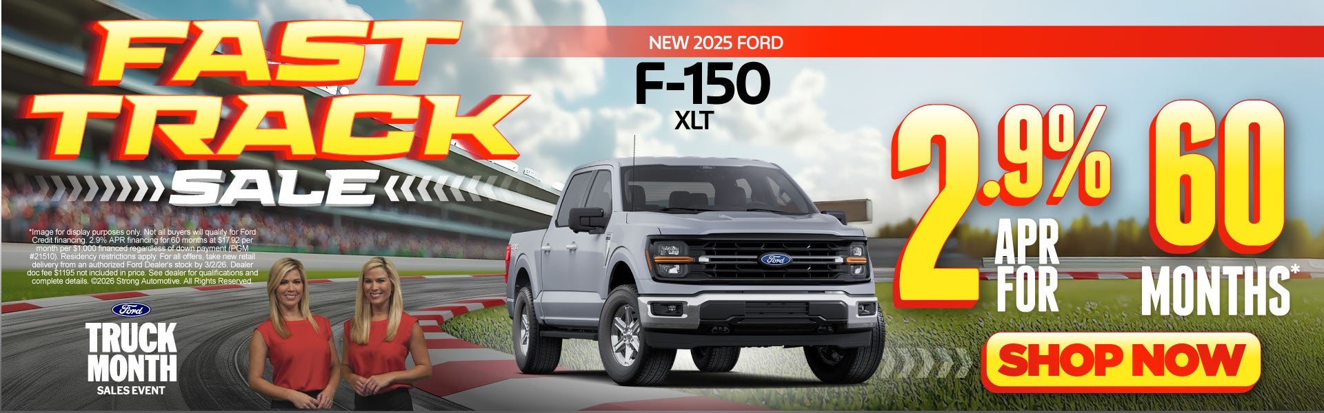 NEW 2025 FORD F-150 XLT	2.9% apr / 60 MO*