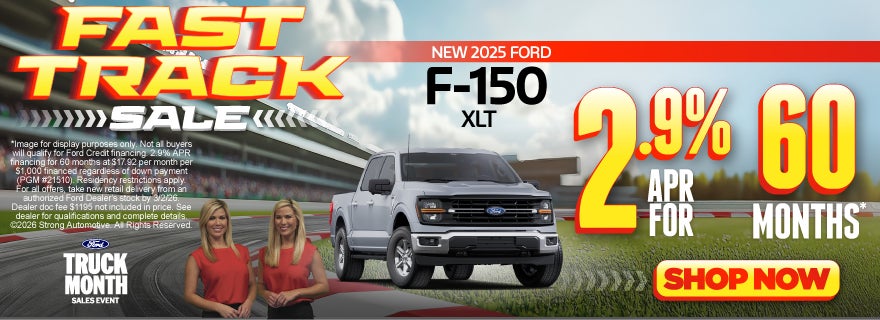 NEW 2025 FORD F-150 XLT	2.9% apr / 60 MO*