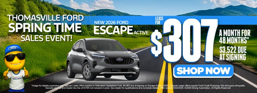NEW 2026 ESCAPE ACTIVE 	"LEASE $307 A MO/ 48 MO* $3,522 DAS"