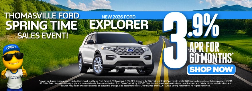 NEW 2026 EXPLORER	3.9% APR / 60 MO*