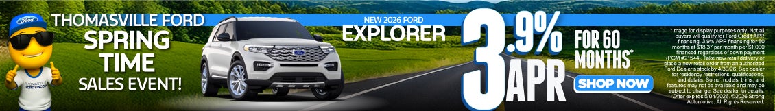 NEW 2026 EXPLORER	3.9% APR / 60 MO*