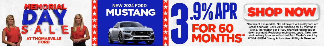 2023 Mustang 3.9% APR for 60 months. Shop Now.